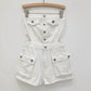 Breasted Hollow-out Midriff Tube Top Cowboy Siamese Shorts For Women