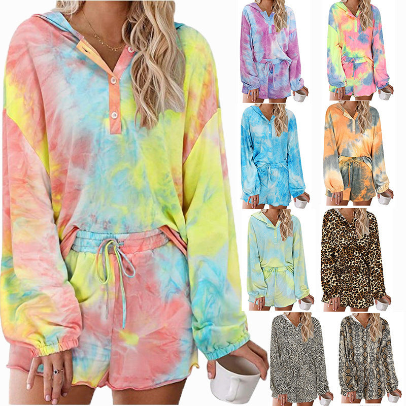 Breathable Long-sleeved Fungus Edge Home Clothes Two-piece Suit