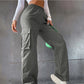 Beltless Trousers High Waist Wide Leg Straight