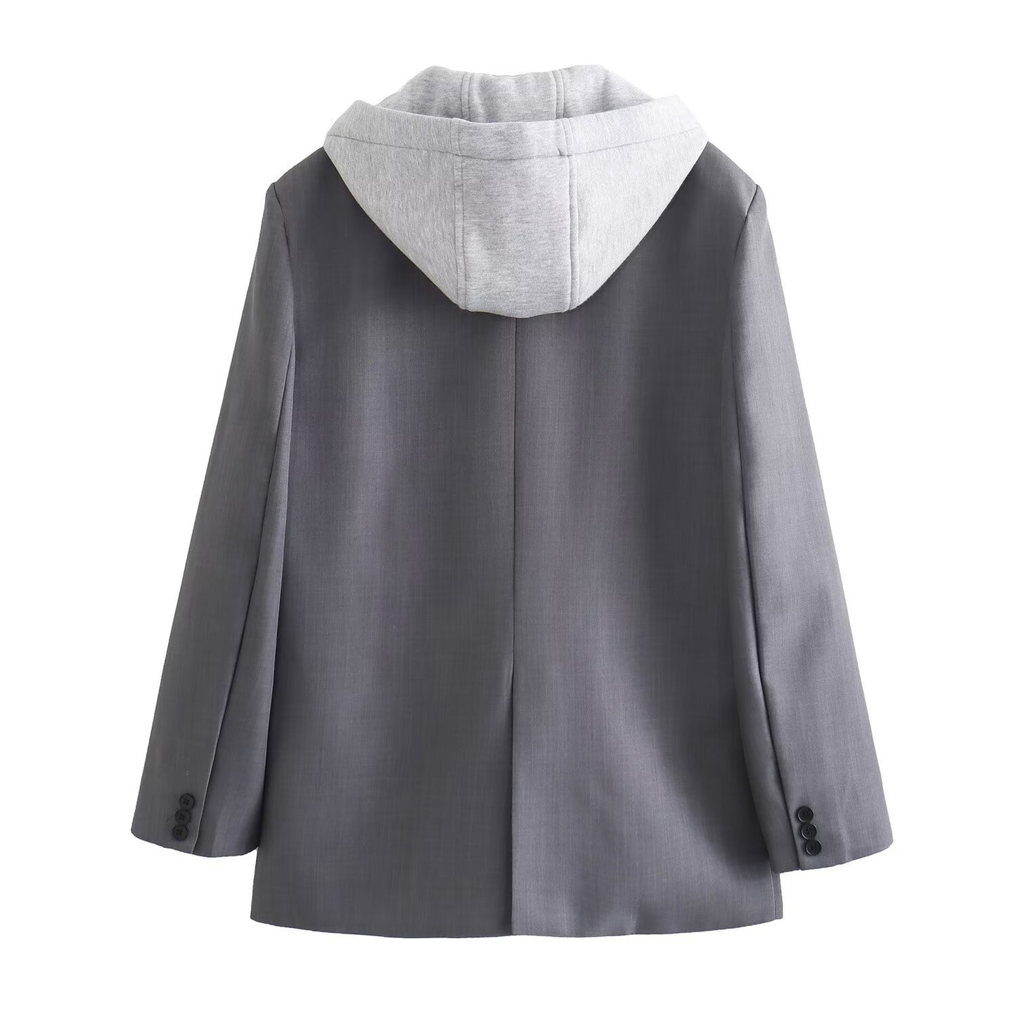 Loose Suit Jacket Women's Cross-border False Two-piece Patchwork Hooded