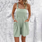 Short à bretelles couleur pure pour femme