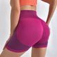 Short de yoga rayé taille haute, pantalon moulant pour femme, leggings de sport, de course à pied et de fitness