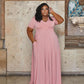 Casual Fashion V-neck Solid Color Plus Size Women's Clothing