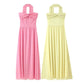 Two-color Mesh Tube Top Ribbon Ribbon Halter Dress