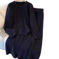 Women's Fashion Chinese Style Solid Color High Sense Sweater Mid-length Dress Set