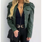 Fashionable Lapel Short Casual Cardigan Short Jacket