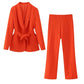 Robe de costume style français pour femme avec ceinture, petite veste, pantalon décontracté