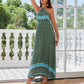 Halter Spaghetti Straps Printed Fashion Loose Sleeveless Dress