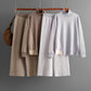 Half Turtleneck Loose Knitted Top Wide Leg Pants Two-piece Set