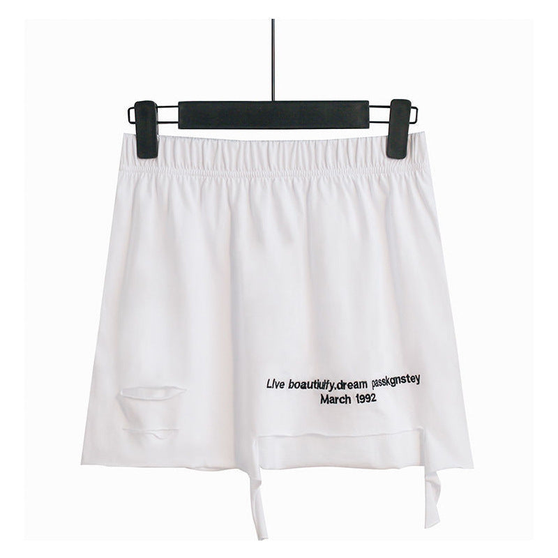 Jupe à ourlet, pull, cache-fesses, artefact, vêtements superposés pour femme