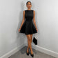 Solid-color A-line Sleeveless Slim-fit Elegant Tea Party Dress