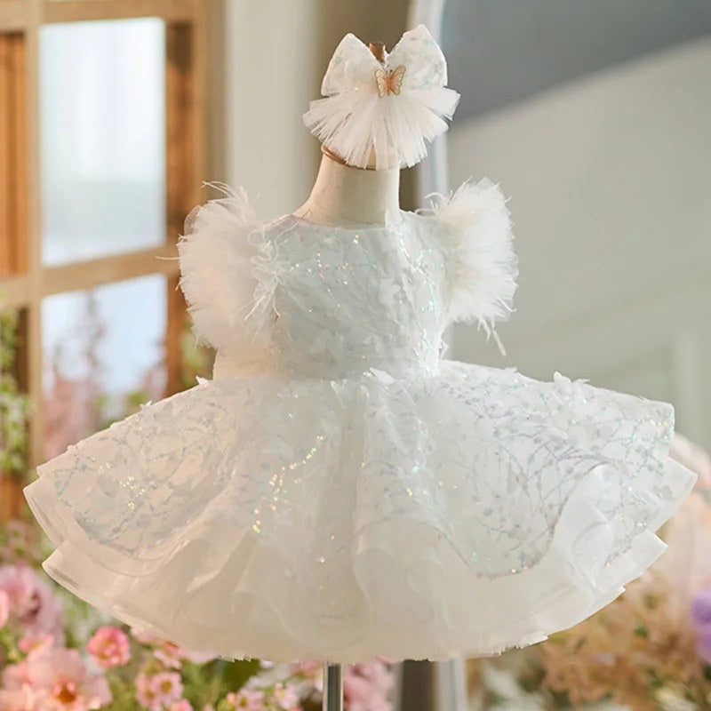 Light Luxury Short-sleeved Dress For Children