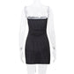 New Women's Off-shoulder Lace Stitching Tube Top Dress