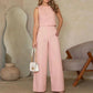 Solid Color Sleeveless Vest Temperament Straight-leg Trousers Suit
