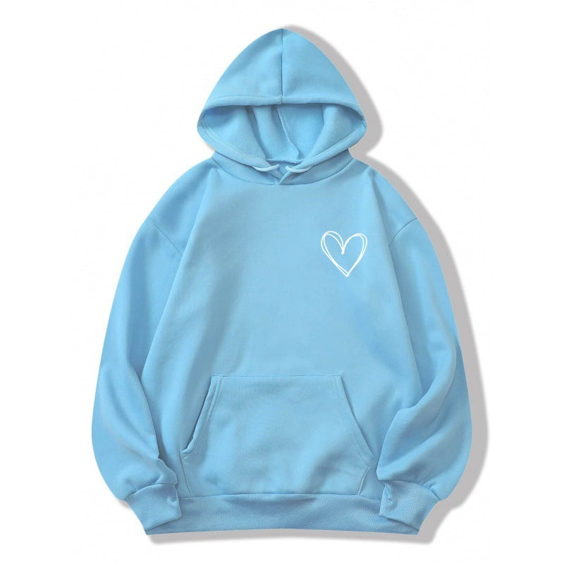 Sweat à capuche brossé style coréen pour femme, style décontracté