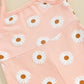 Girl's Fashion Printed Sling Bell-bottom Pants