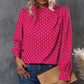 Half Turtleneck Pullover Long Sleeve Printed Temperament Shirt