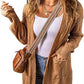 Solid Color Loose Cardigan Sweater With Pockets
