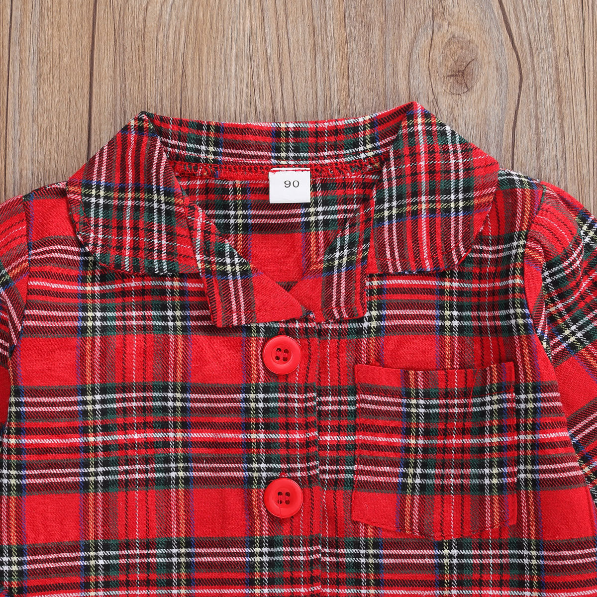 Western Style Red Plaid Boy Shirt Suit