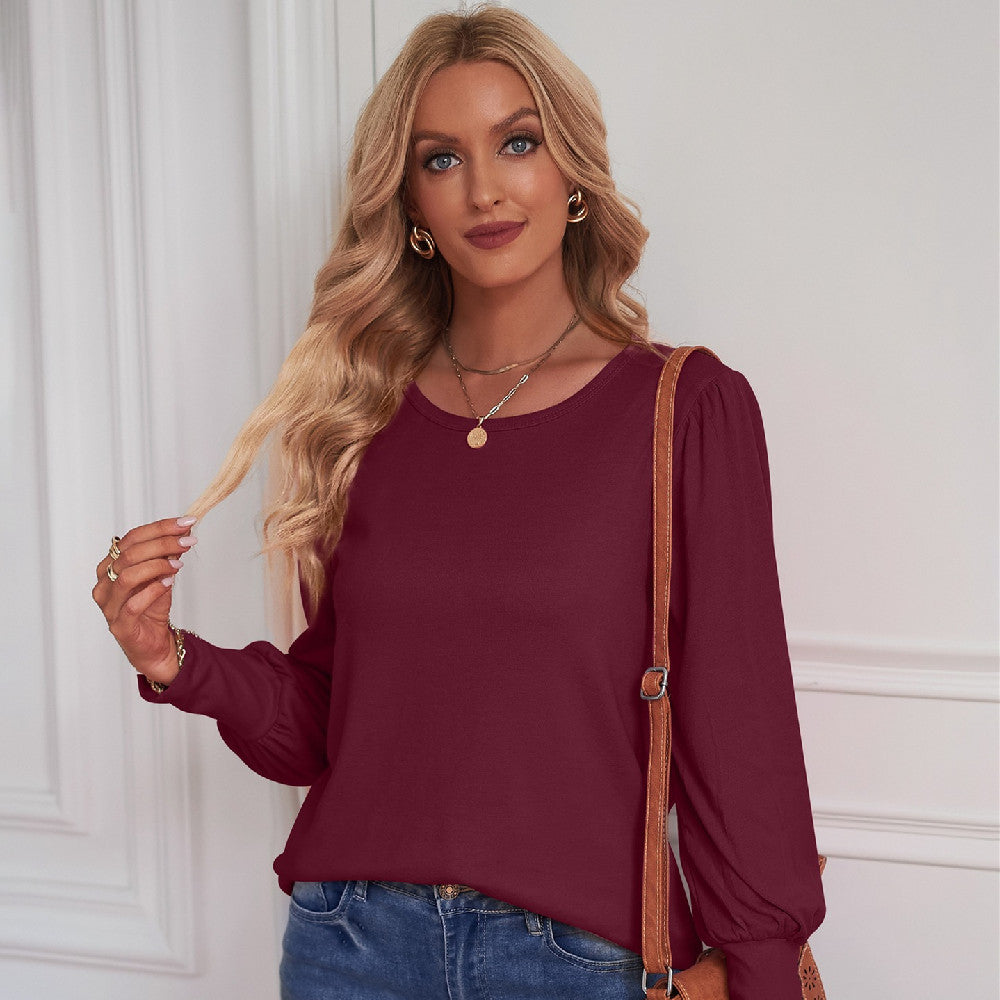 Women's Round Neck Loose Casual Shirt