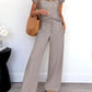 Casual Hollow-out Two-piece Set For Women