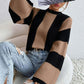 Pull en maille à rayures et col rond pour femme