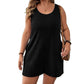 European And American Fashion Sleeveless Vest Pocket Plus Size Women's Jumpsuit