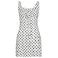 Polka Dot Printed Waist-controlled A- Line Mini Sling Dress
