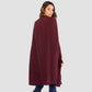 Manteau coupe-vent long pour femme avec châle