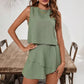 Fashion Sleeveless Top Shorts Suit