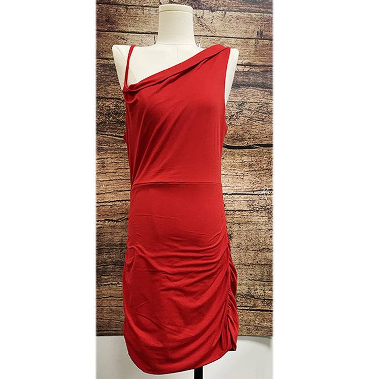 Summer New Lace-up Halterneck Off-the-shoulder Dress