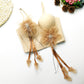 Women's Large Flower Fringed Chain Embellished Fish Bone Corset