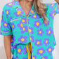 Women's Short-sleeved Two-piece Floral Printing Suit