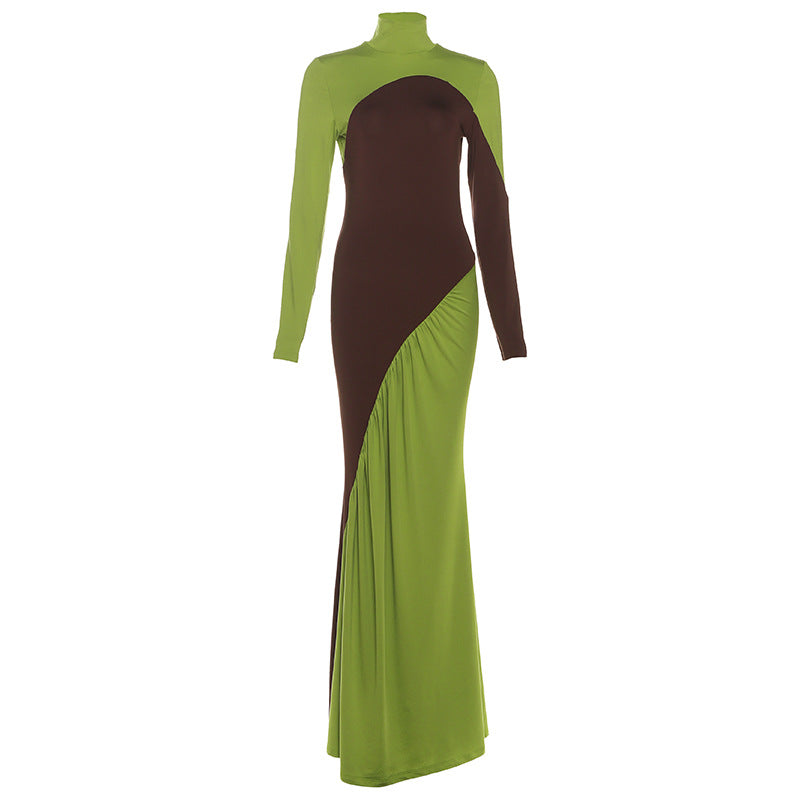 Fashionable And Creative Street-Style Patchwork High-Waist Bodycon Dress For Women
