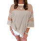European And American Fashion Striped Color Matching Short-sleeved T-shirt For Women