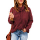 Women's Turtleneck Drawstring Sweatshirt Long Sleeve Top