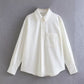 Autumn Women's New Long Sleeve Four-color Corduroy Loose Shirt