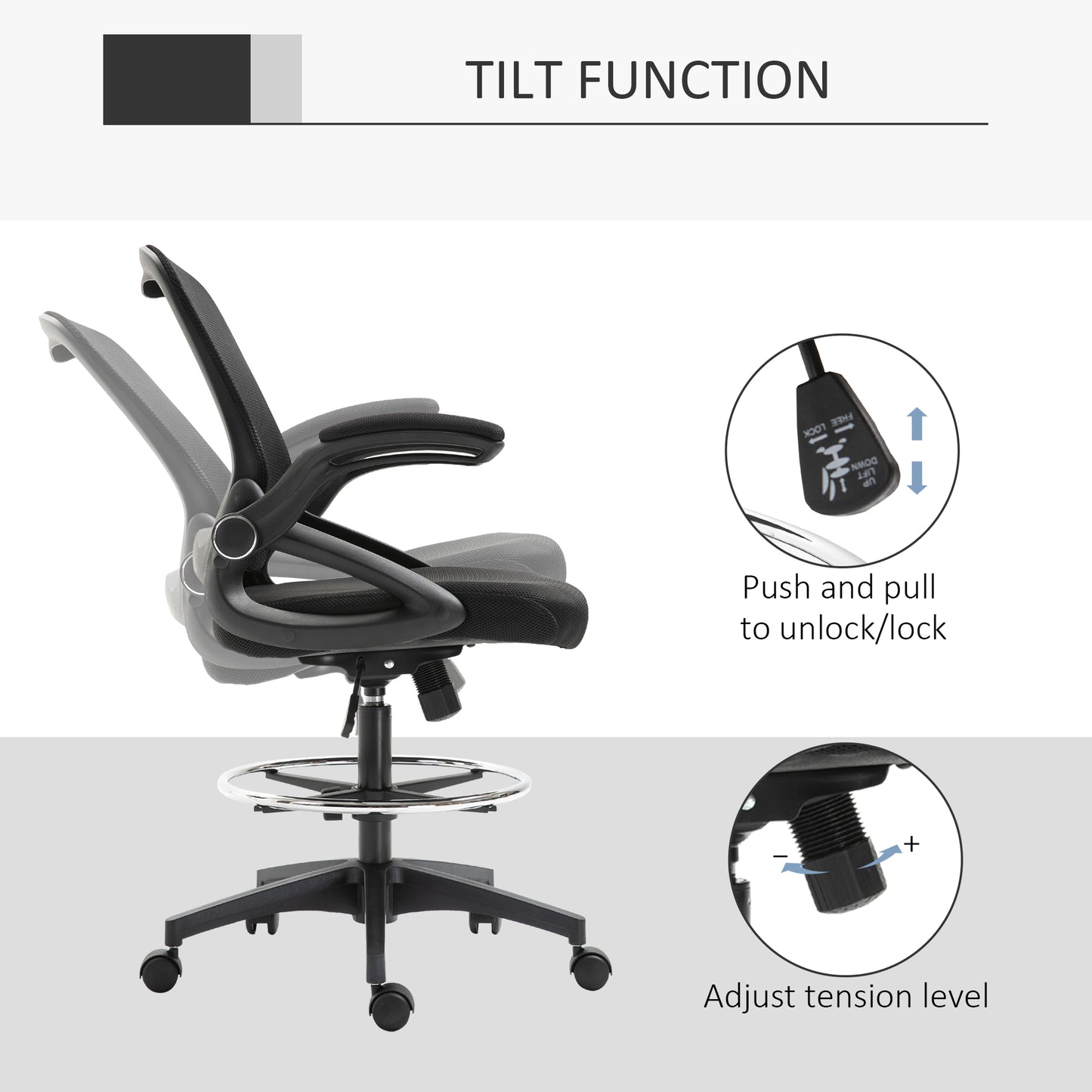 Ergonomic High Back Office Chair Swivel Reclining Computer Desk Chair with Retractable Footrest