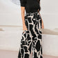Fashion Jacquard Short-sleeved Top Printed Casual Wide-leg Pants Two-piece Set