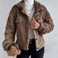 Rabbit Plush Jacket Lapel Shirt Plus Fleece Comfortable Casual Women