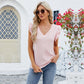 V-neck Ruffled Short Sleeve Women's Top