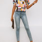 European American Fashion Floral Print Short Sleeve Top