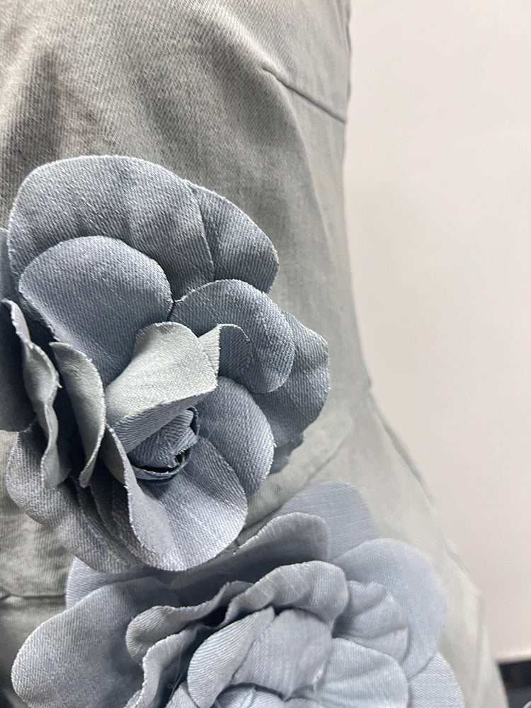 Sleeveless Three-dimensional Flower Dress