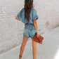 Women's Summer Denim Washed Loose Cotton Jumpsuit