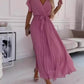 Fashion Personality Lady Solid Color Dress