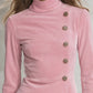 Solid-color Buttoned Waist-cinching Bodycon Dress