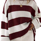 Women's Bell Sleeve Loose Sweater Striped