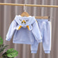 Children's Leisure Plus Velvet Padded Long-sleeved Trousers Two-piece Suit