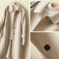 Double Faced Cashmere Womens Mid Length Loose Wool Coat