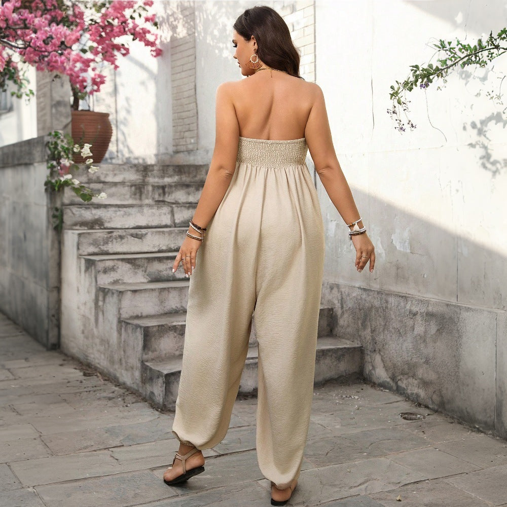 Plus Size Women's Loose And Elegant Jumpsuit